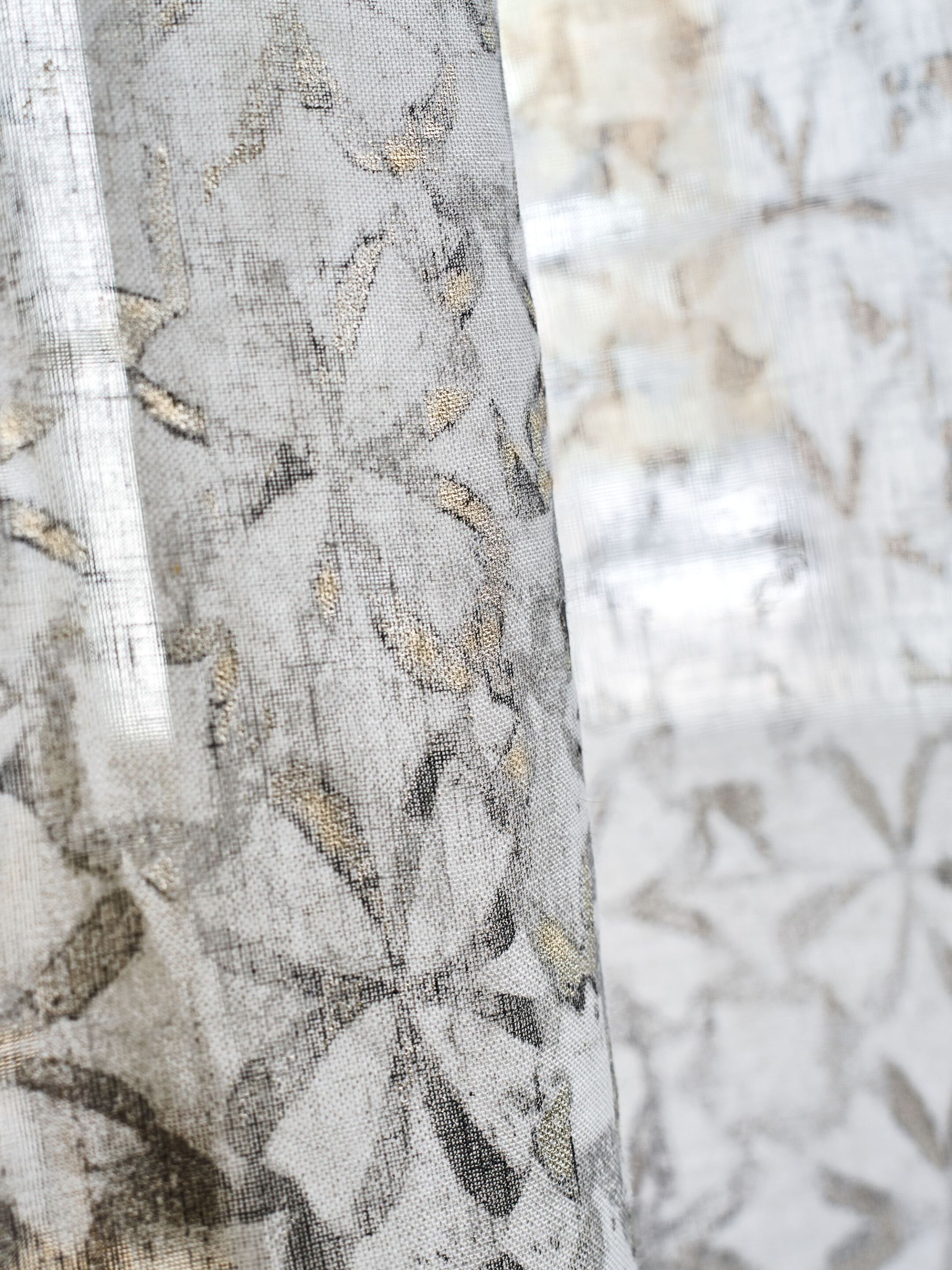 Моющаяся льняная ткань с графическим рисунком Casamance Mariposa ARCH-00117297 - Вид №6