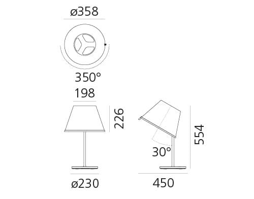 Настольная лампа из пергаментной бумаги Artemide Choose ARCH-00126770 - Вид №4