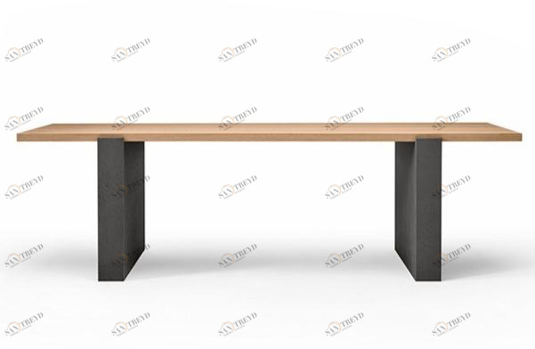 Cimento Прямоугольный стол из цемента и дерева Accademia sun-id-1423781