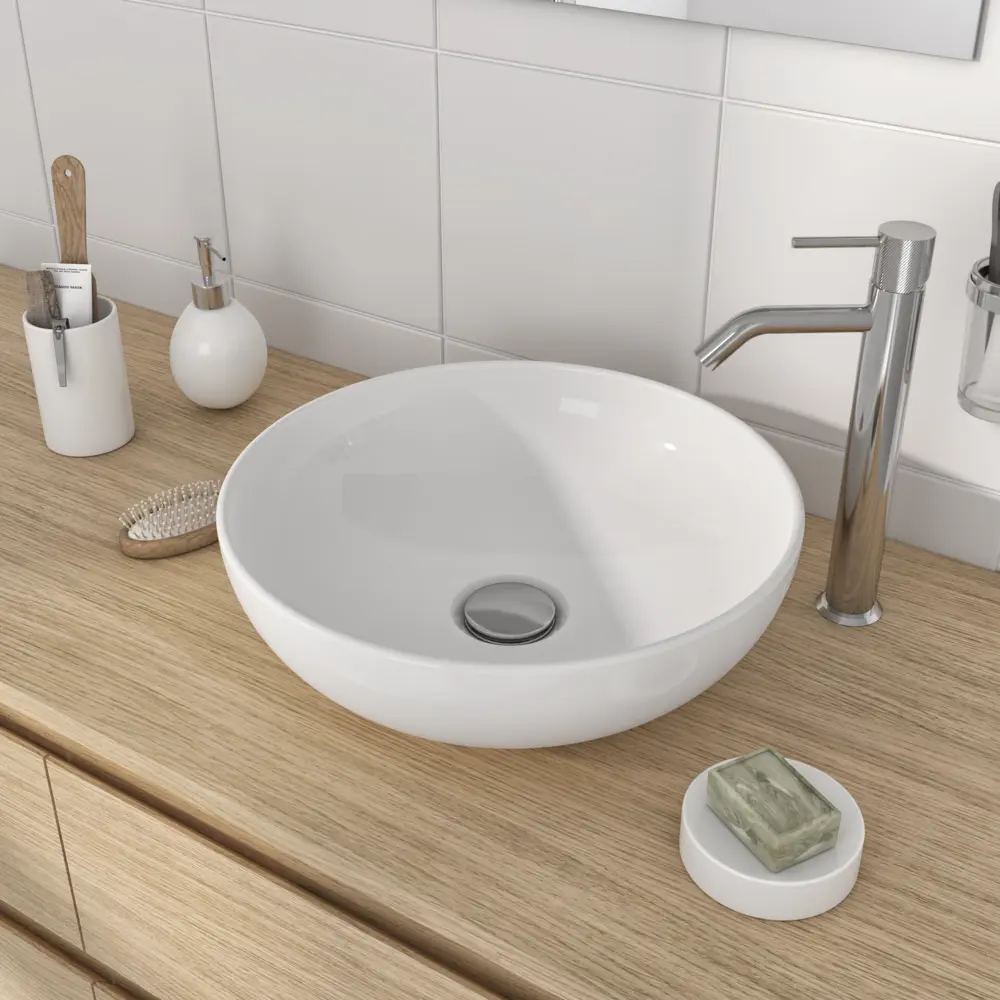 Sensea Essential — круглая керамическая раковина для современной ванной 85538218 STLM-1403880 - Вид №2