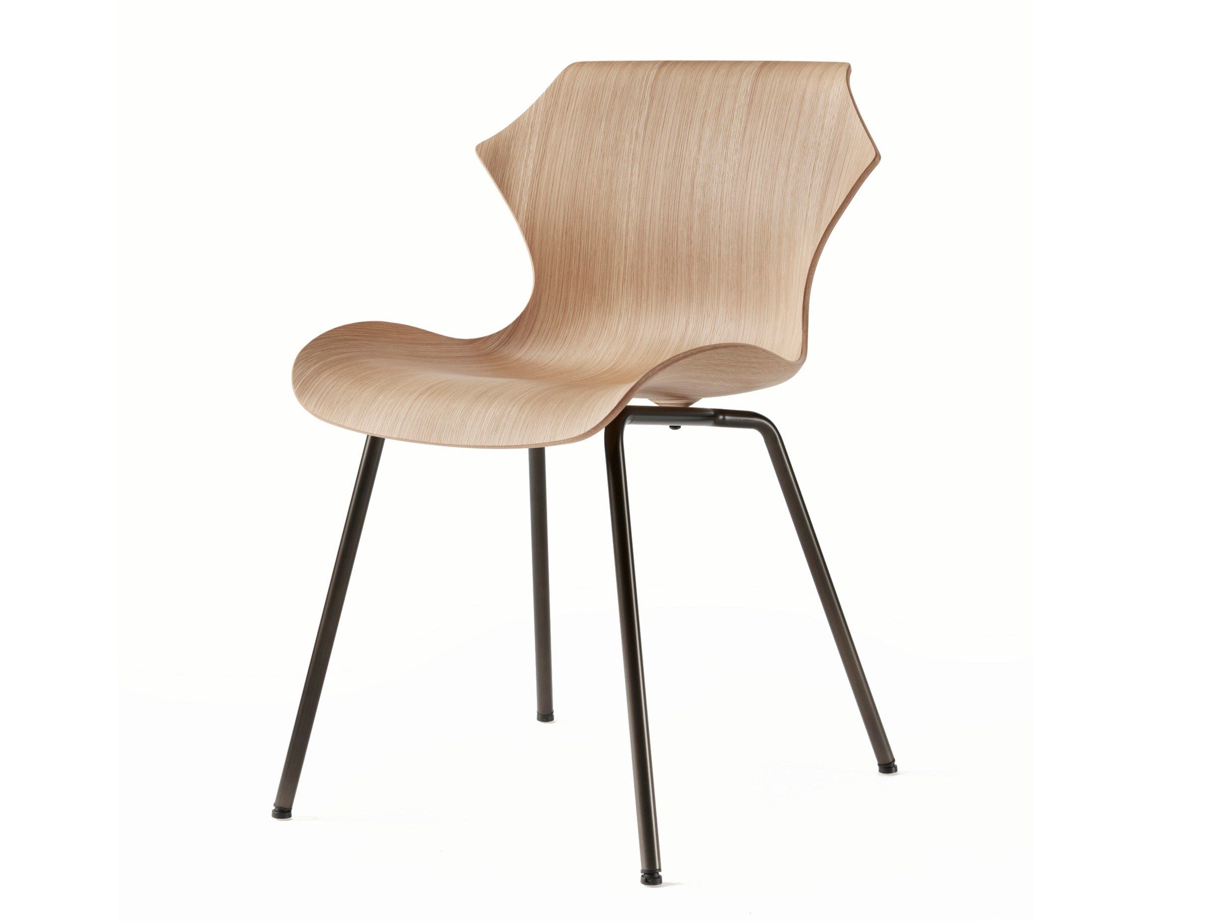 Стул из стали и дерева BassamFellows Petal ARCH-00026305 - Вид №2