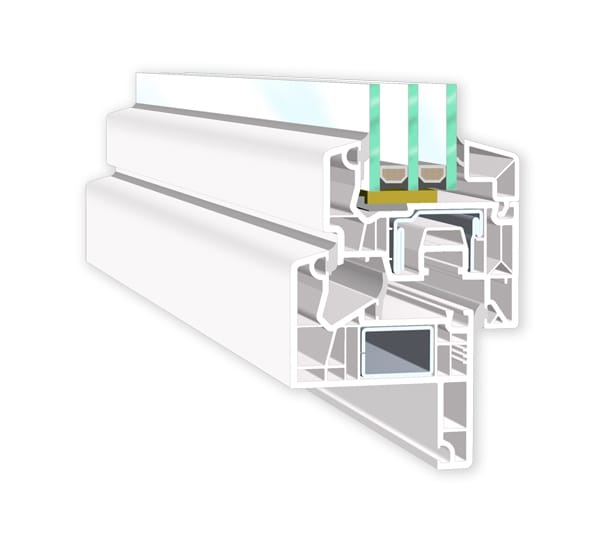 ПВХ створки окна Veka SOFTLINE 76 ITALIA ARCH-00023738 - Вид №1