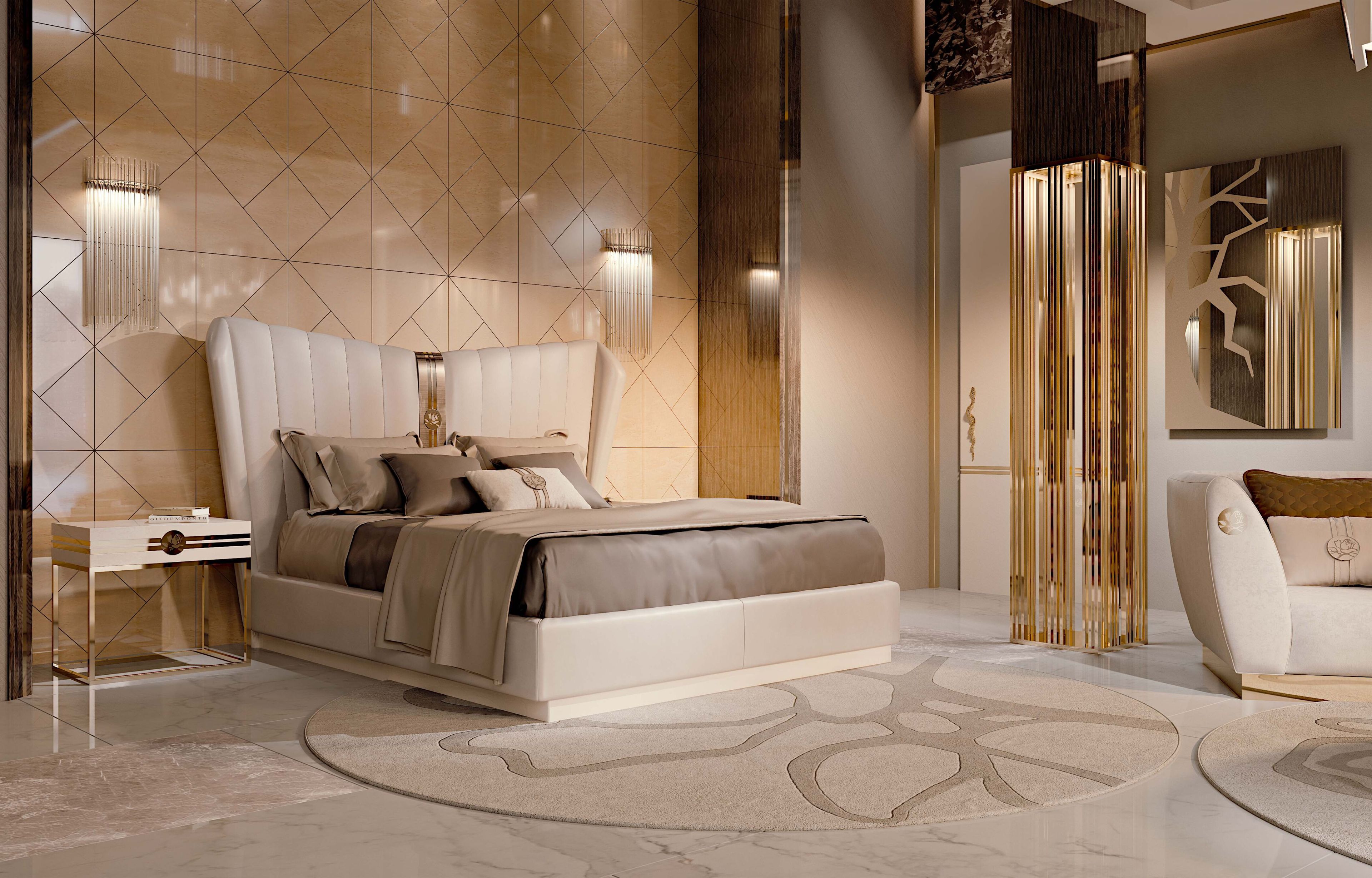 Деревянная прямоугольная прикроватная тумбочка с ящиком Bizzotto Italia Symphony-Infinity ARCH-00022832 - Вид №3