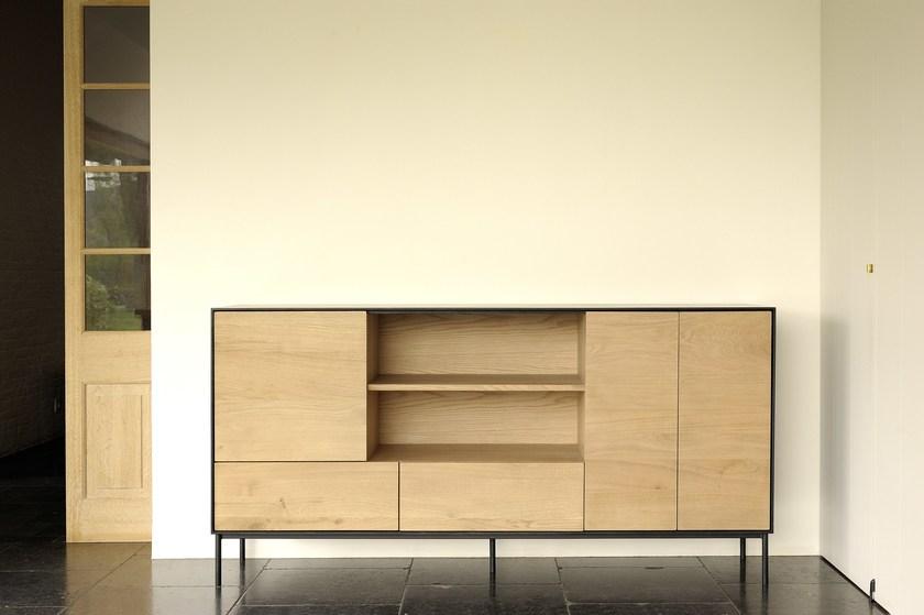 Ethnicraft Комод из дуба с распашными дверцами с ящиками Oak blackbird 051472 - Вид №5