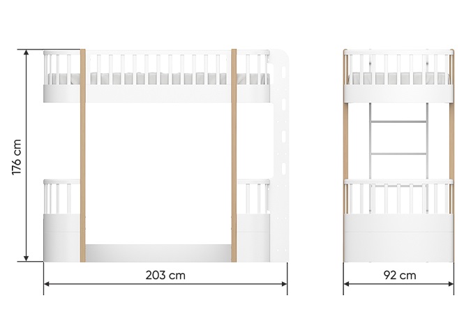 Кровать-чердак детская 190х90 см Classic молочная ELLIPSE ELLIPSE CLASSIC 351701 Молочный Santreyd  - Вид №2