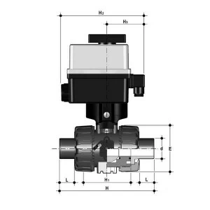 SANIT 72101501050 2/2-ходовой шаровой кран VKR DualBlock®, ПВДФ, д 20-63, сопло для тепловой сварки