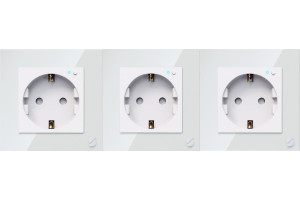 18819366 Умная встраиваемая розетка белая на три гнезда Powerswitch-W3 00-00012200 SIBLING