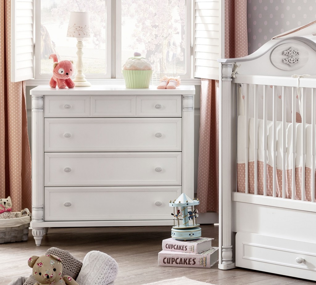 Комод белый с 4 ящиками Romantic CILEK ROMANTIC 00-3832252 Белый Santreyd - Вид №1