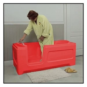 Ванна с дверцей Akcjum Relax 160-70-LH-K сидячая левосторонняя красная