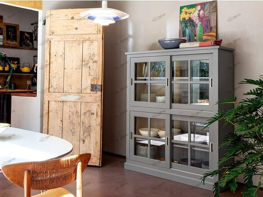 Devina Nais Буфет из массива дерева с раздвижными дверцами English sun-id-1474462