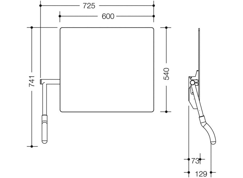 802.01.100L поворотное зеркало HEWI USA Produkte  - Вид №16
