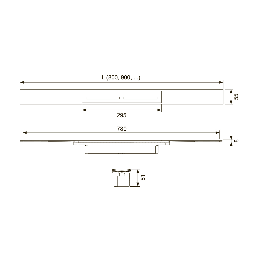 671012 Душевые профили Tece TECEdrainprofile - Вид №7