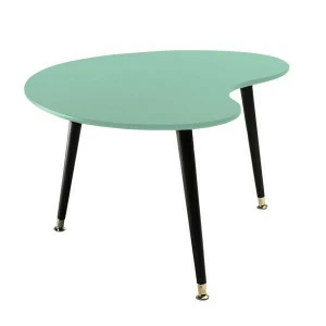 Журнальный столик с деревянными ножками морская волна "Почка" WOODI  00-3966476 Зеленый