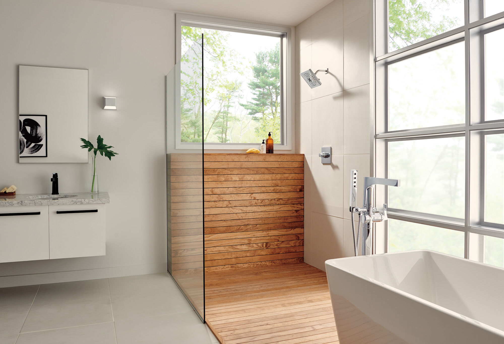 T17274 Накладка для душа Monitor® 17 серии H2Okinetic® Delta Faucet Zura Хром  - Вид №1