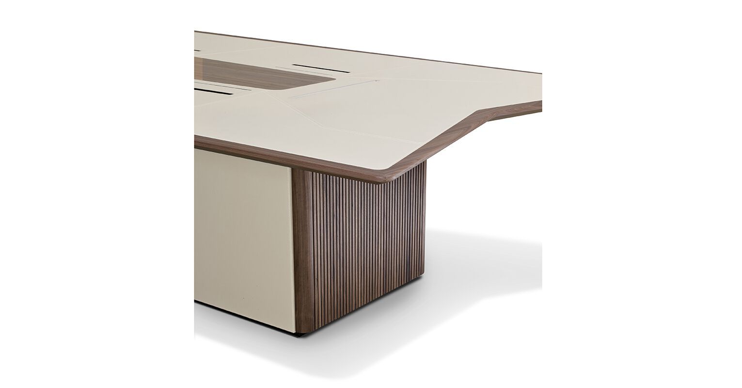 Прямоугольный стол для совещаний с кожаной обивкой и системой люверсов i 4 Mariani MASTER ARCH-00099936 - Вид №1