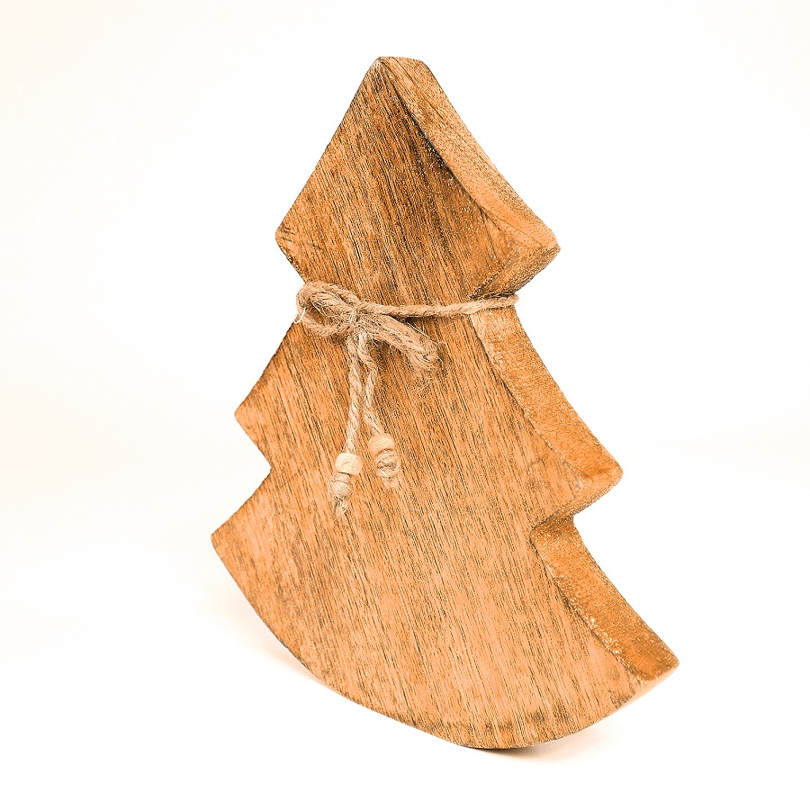 Украшение новогоднее "Ель деревянная" Wooden tree, 23х23х2,5 см ENJOYME  253083 Золото  - Вид №1