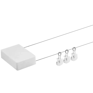 Карниз двухрядный струнный 3.5 м для потолка цвет хром