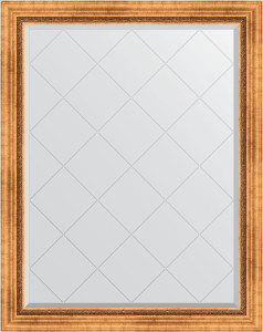 BY 4361 Зеркало с гравировкой в багетной раме - римское золото 88 mm EVOFORM Exclusive-G