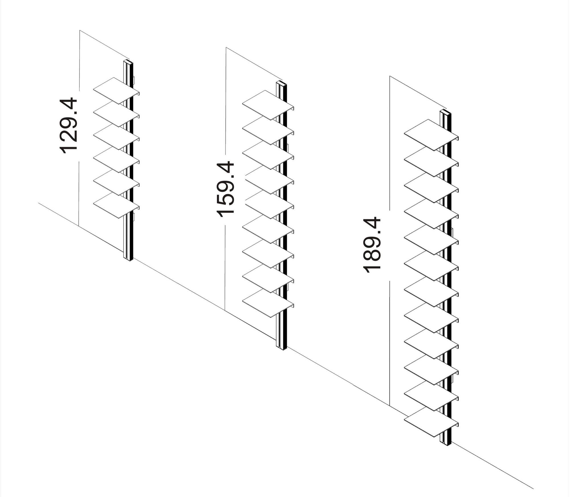 STUDIO T Книжный шкаф с открытой стенкой Inuno black & white sun-id-1476675 - Вид №5