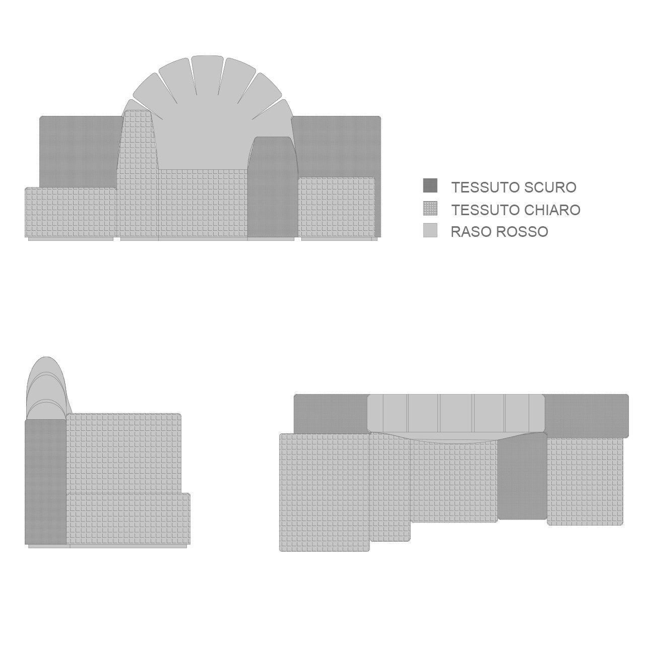 Модульный тканевый диван CASSINA Living ARCH-00064806 - Вид №7