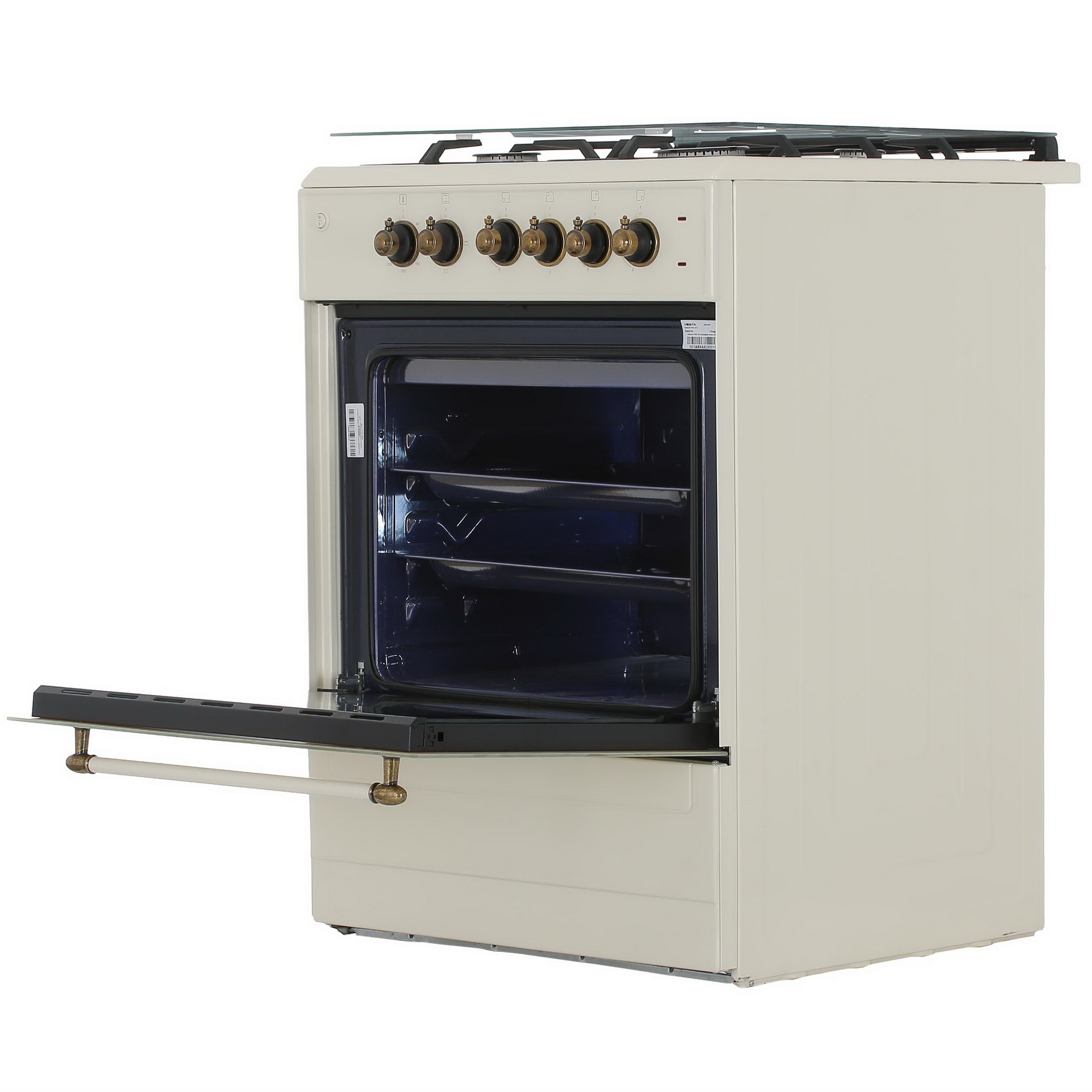 9030625 Комбинированная плита Vesta Valencia VKE 10-E Retro CHU бежевый STDN-0085500 - Вид №4