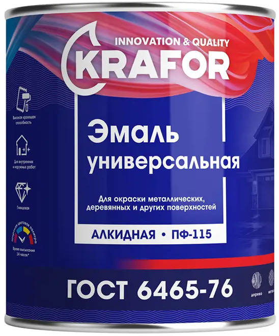 91592819 Эмаль пф-115 светло-голубая 20 кг 1 krafor гладкий STLM-0857748
