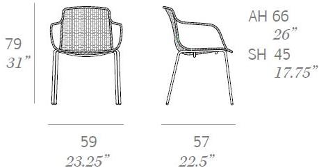 EXPORMIM Штабелируемый садовый стул из веревки Lapala C597t - Вид №13