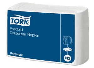 1093338 Белые диспенсерные салфетки Fastfold Tork
