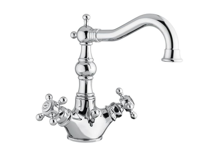 Хромированный латунный смеситель для раковины с одним отверстием Bugnatese ARCADIA ARCH-00054008