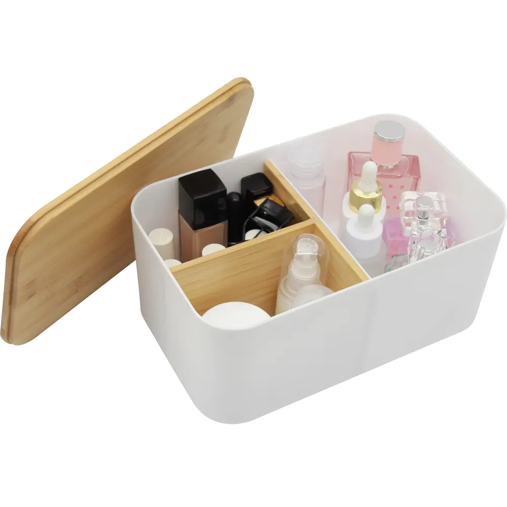 Прозрачная корзина для хранения SENSEA Bamboo с пробковой крышкой 82754670 STLM-0035523 - Вид №8