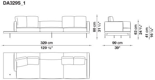 B&B Italia 3-х местный тканевый диван Dock sun-id-1376507 - Вид №178