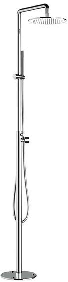 Remer Rubinetterie Душевая стойка напольная из хромированной латуни с переключателем и лейкой Minimal 331 n1 - Вид №1