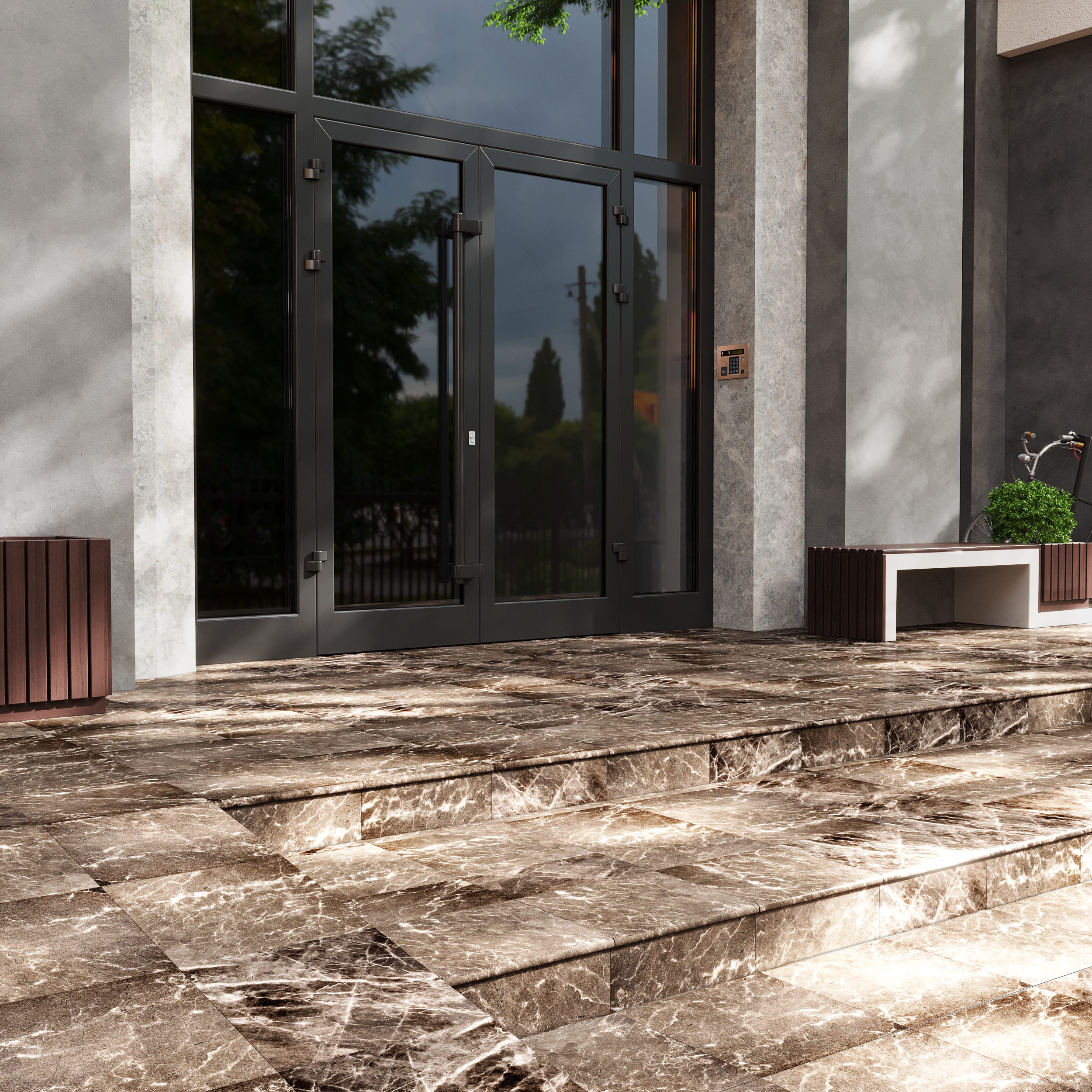 89095208 Клинкерная плитка Exagres Base Emperador 33x33 см 0.98 м² цвет коричневый STLM-0078341 Santreyd