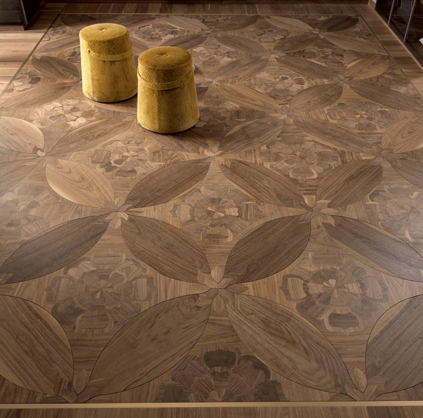 FOGLIE D'ORO Геометрический пол из орехового дерева I moduli design sun-id-1348738 - Вид №1