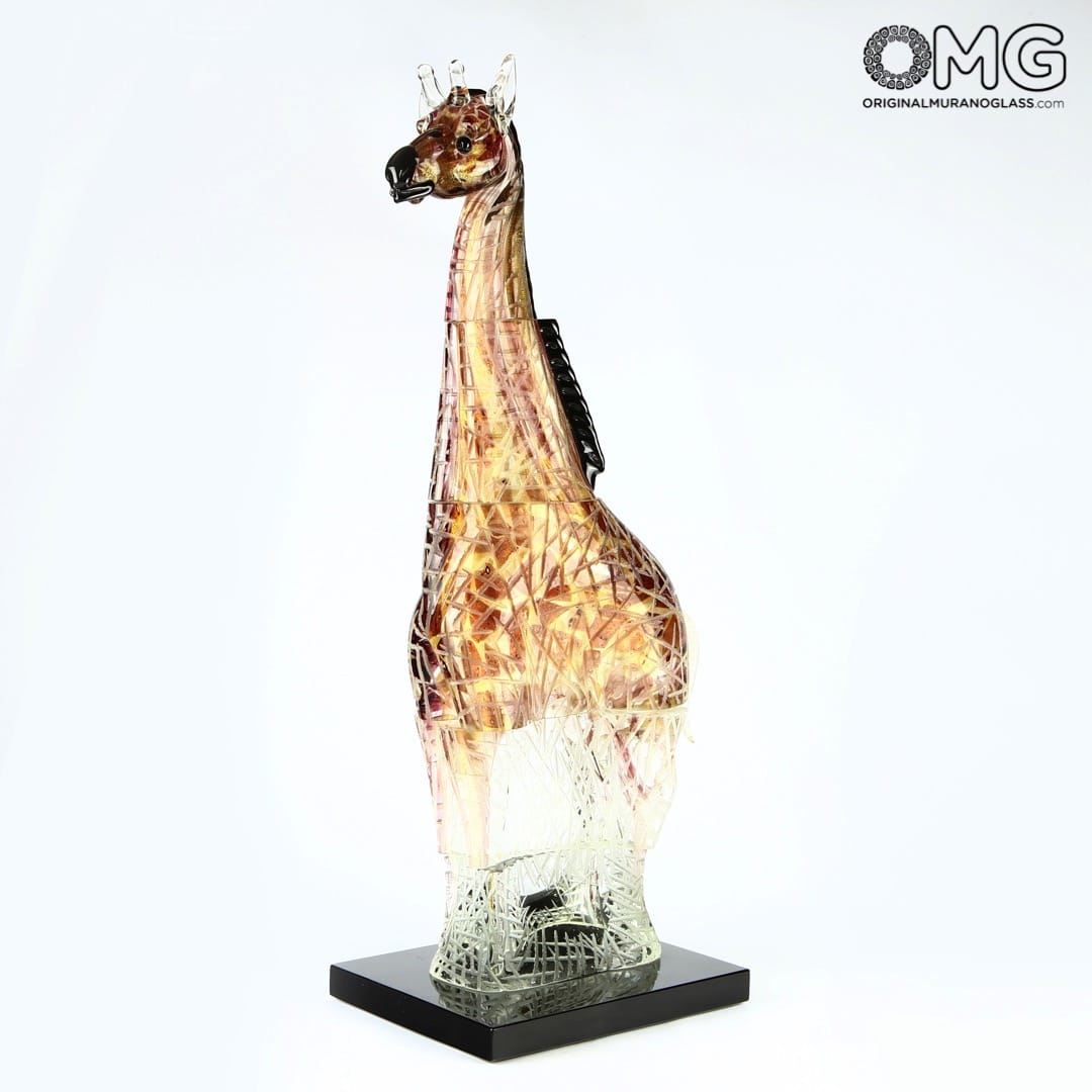 2525 ORIGINALMURANOGLASS Скульптура Жираф - Барбаро - Original Murano Glass OMG 20 см  - Вид №1