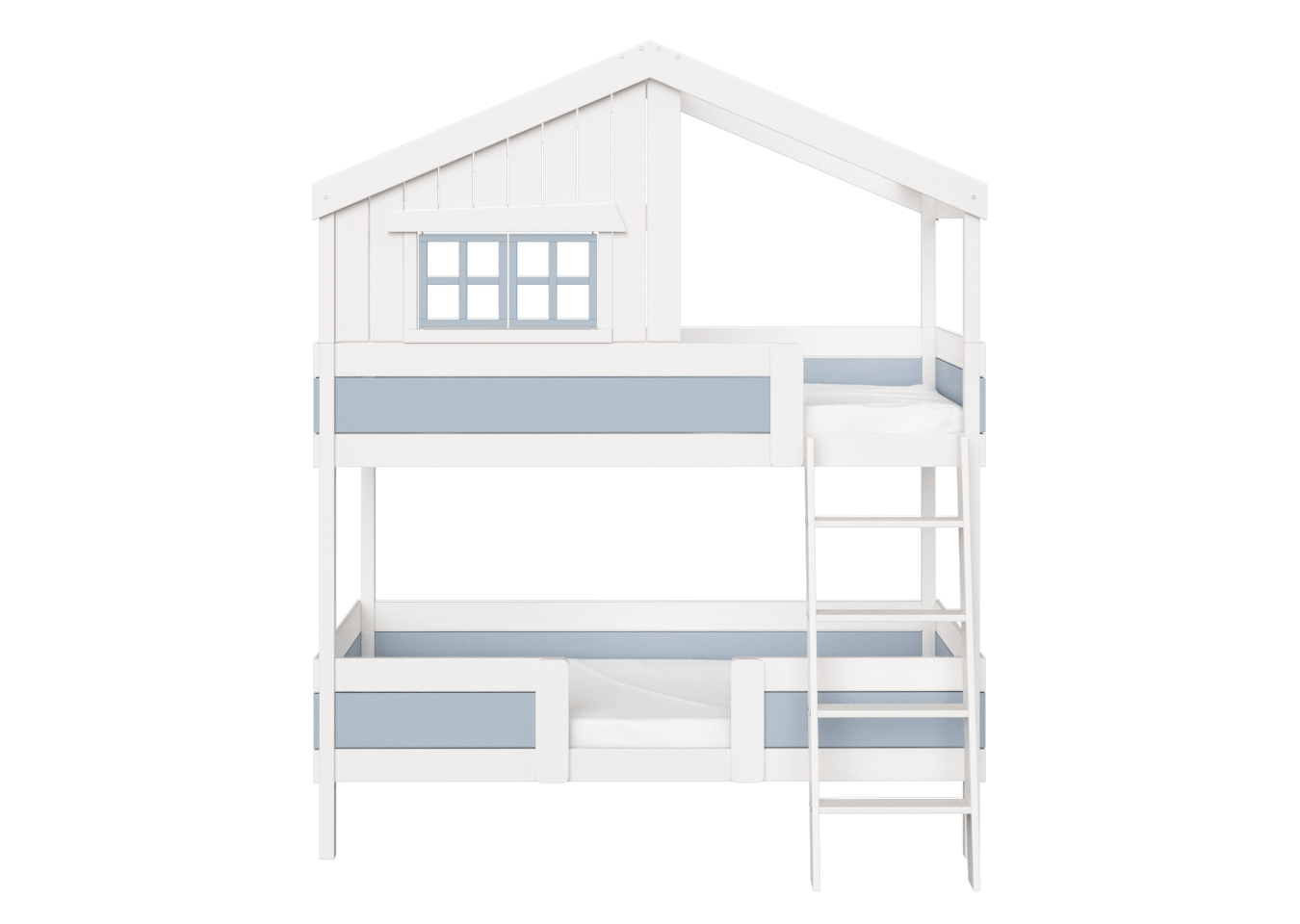 Кровать двухъярусная белая с серым "Шале L" ELLIPSE ELLIPSE HOME 00-3951303 Белый;серый Santreyd  - Вид №1