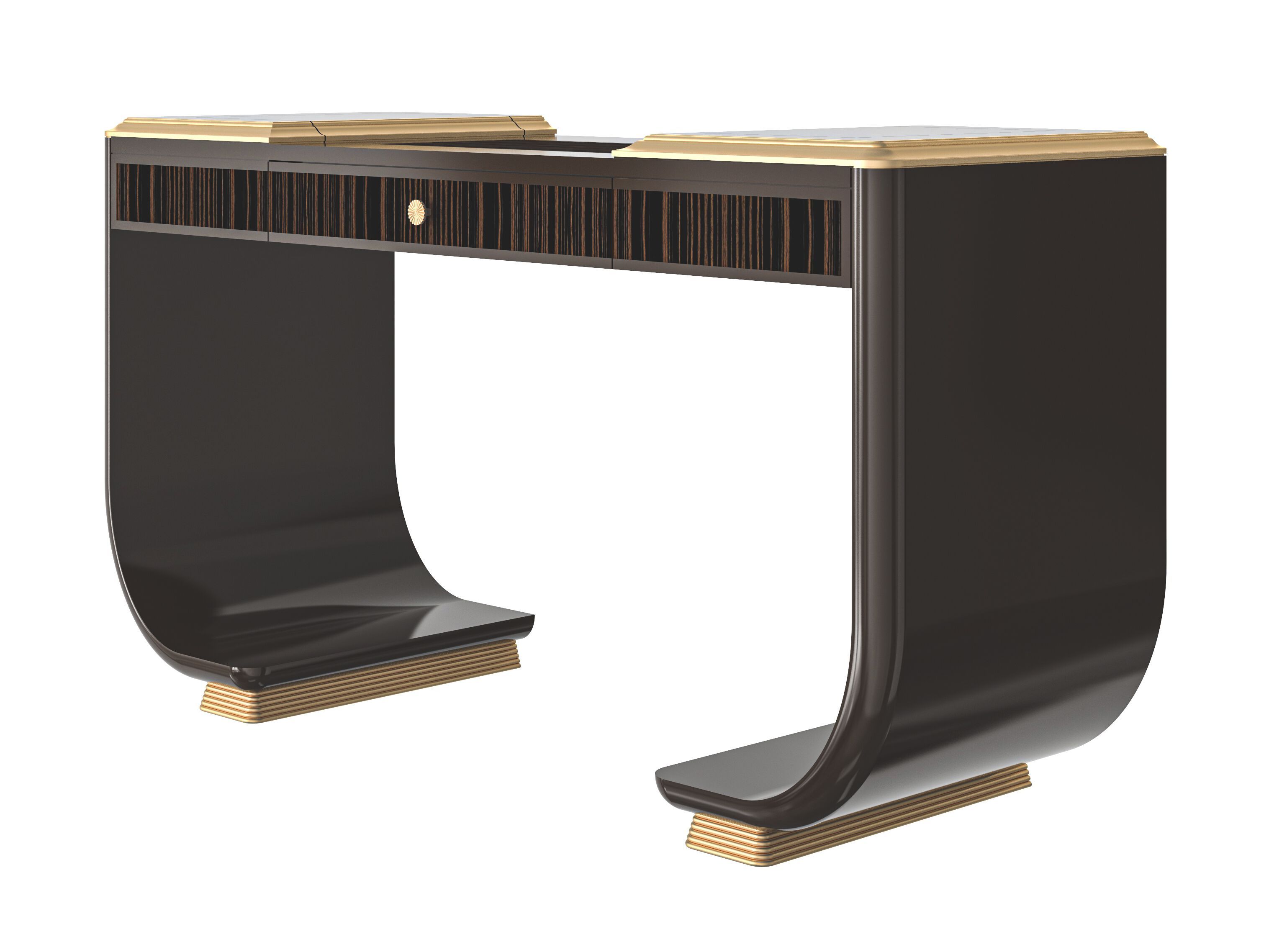 Мобильный черный туалетный столик Modenese Luxury Interiors ELEGANT ART DECO ARCH-00125542 - Вид №1