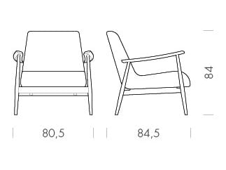 Кожаное кресло с подлокотниками Gazzda ASKA ARCH-00135724 - Вид №5