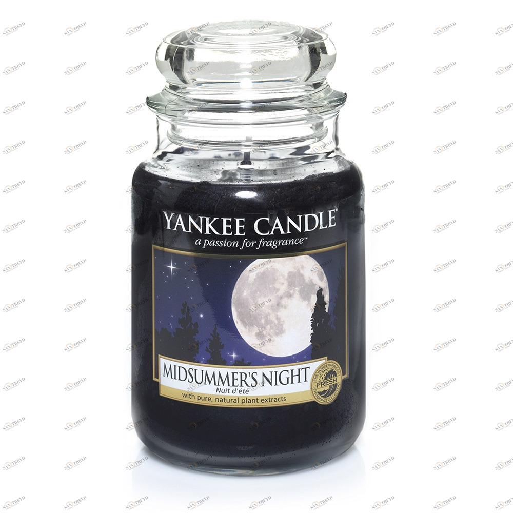 Свеча большая в стеклянной банке "Летняя ночь" 623 гр 110-150 часов YANKEE CANDLE  267835 Черный 