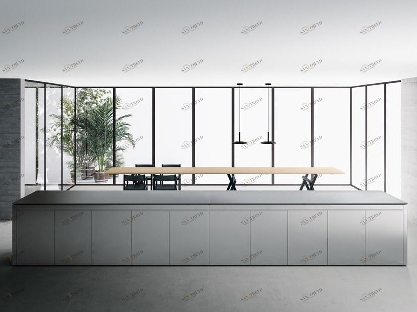 Boffi Выдвижная кухня из нержавеющей стали с островом sun-id-1422199