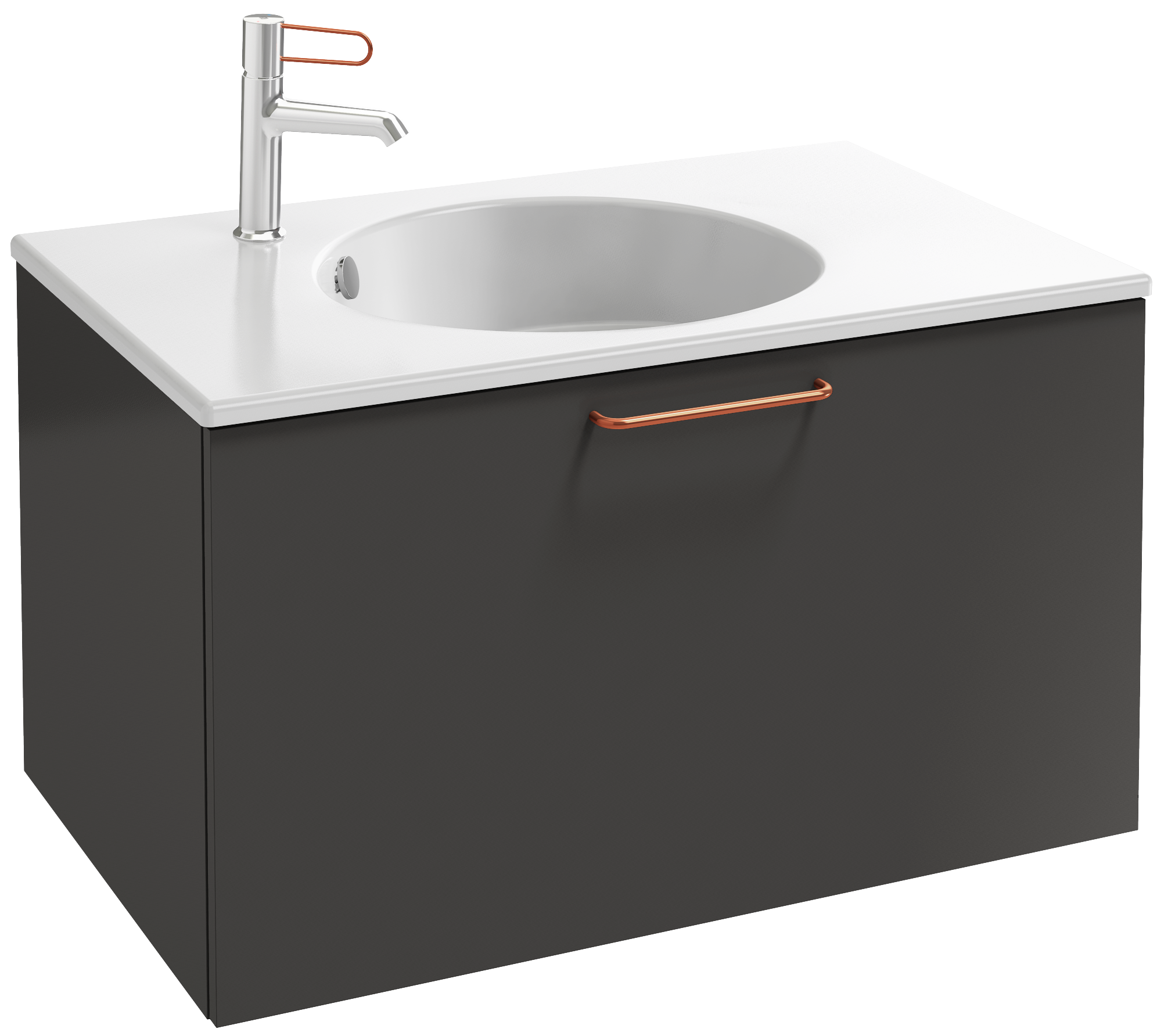 EB2512-R7-M90 Тумба под столешницу 80 см, 1 верхний ящик, бронзовая ручка JACOB DELAFON ODÉON RIVE GAUCHE ODEON RIVE GAUCHE