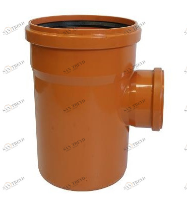 Тройник наружный ПП 110х50х87° рыжий Политек 6391