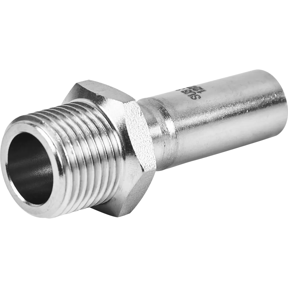 Муфта переходная Rommer 1/2"x15 мм НПр-НР нержавеющая сталь 88011236 STLM-2061788  - Вид №2