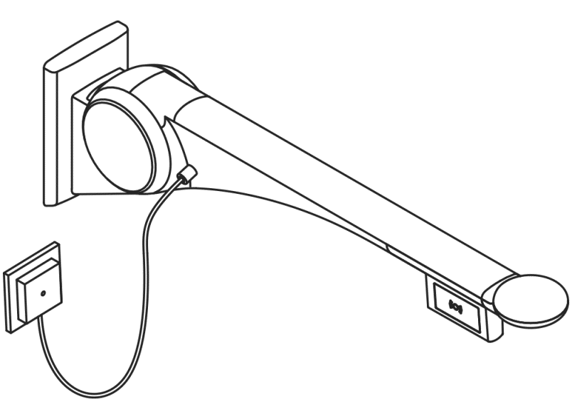 802.50.47060 Складная опорная рейка премиум-класса HEWI Stützen  - Вид №5