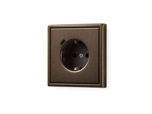 Двойная латунная электрическая розетка schuko с USB