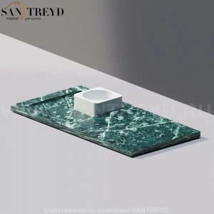 Agape SURF Мыльница / Универсальный лоток 20 см из зеленого мрамора ACOM627VP