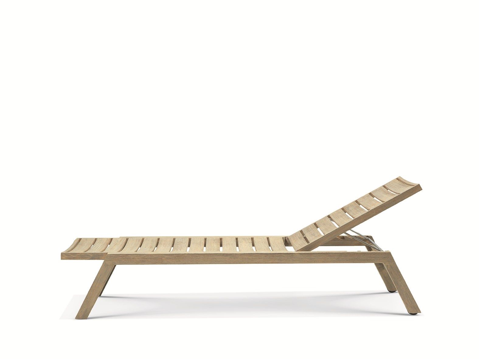 Садовая кровать с откидной спинкой из тикового дерева с колесами Ethimo Costes ARCH-00097028 - Вид №12