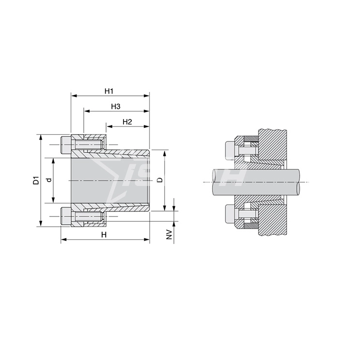 IS3419 Зажимная втулка KLCC014 (PHF FX20-14x23) ISKRA  - Вид №2