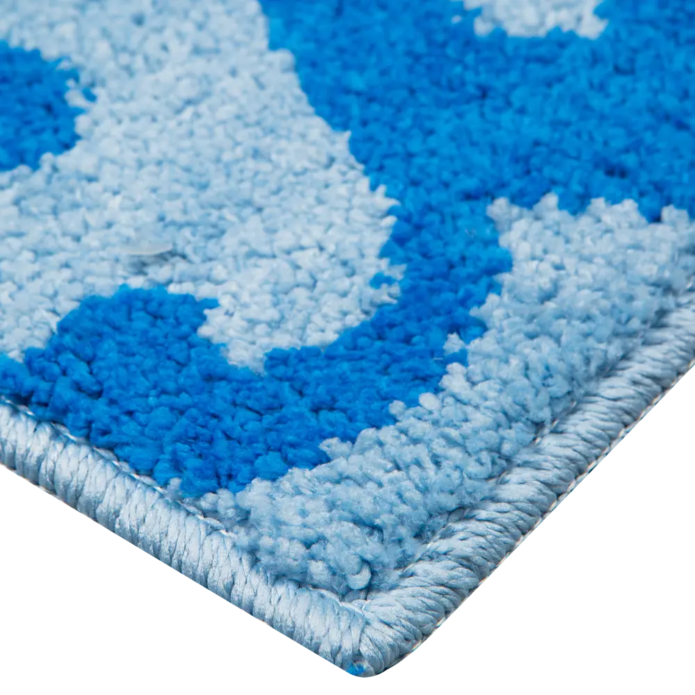 Коврик для ванной комнаты «Узоры» 50х80 см цвет голубой MR PENGUIN STLM-2129071 - Вид №1