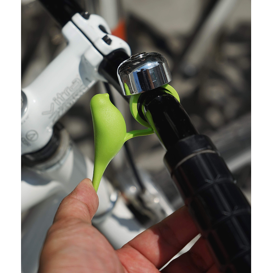 QLX20009-GN Звонок велосипедный bird, зеленый Qualy  - Вид №1